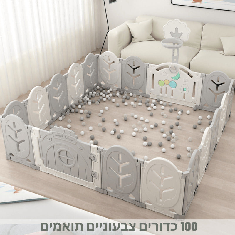 100 כדורים תואמים לגדר הפעילות